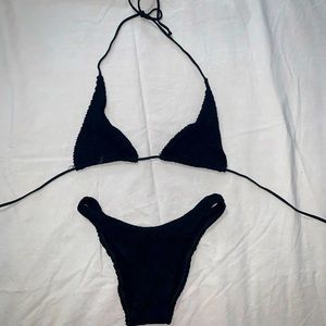 Two piece black bikini set